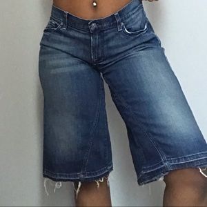 💙 UNIQUE 7 for All Mankind Bermuda shorts denim